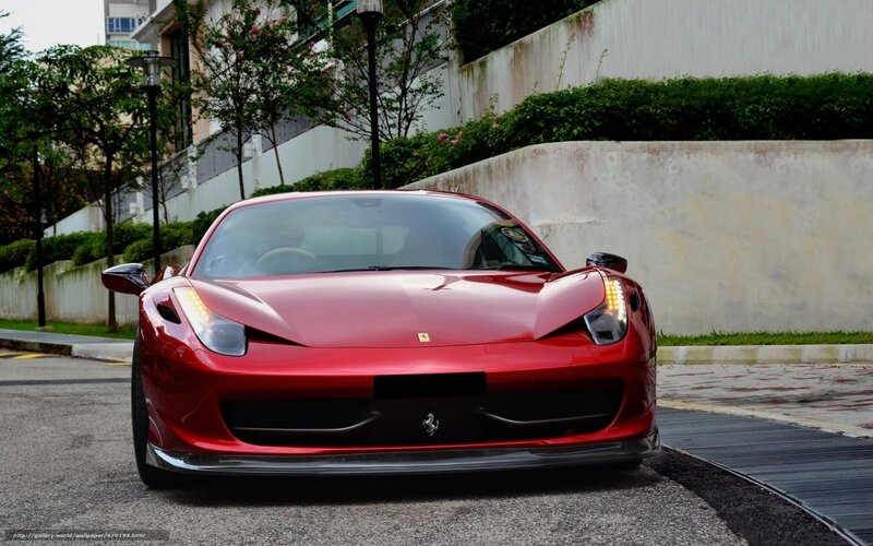 Red Ferrari sports car