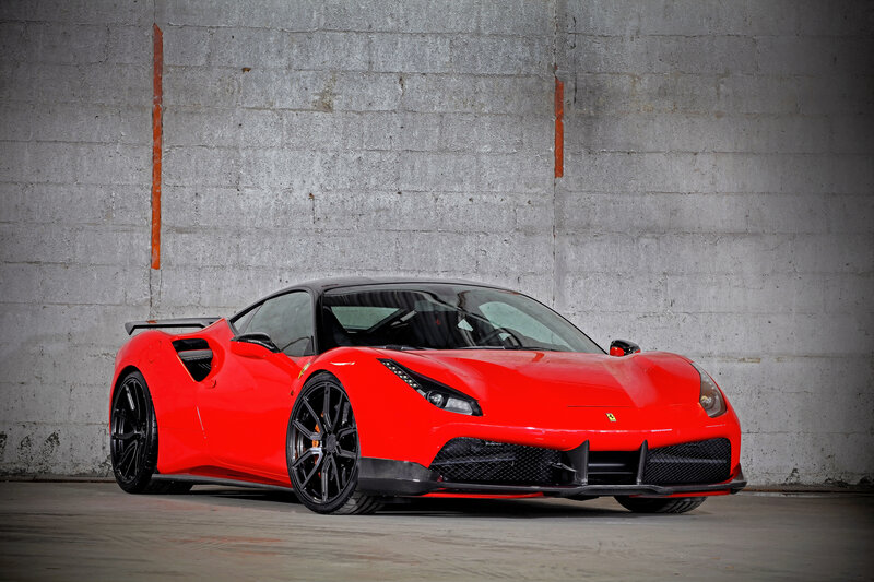 Red Ferrari sports car