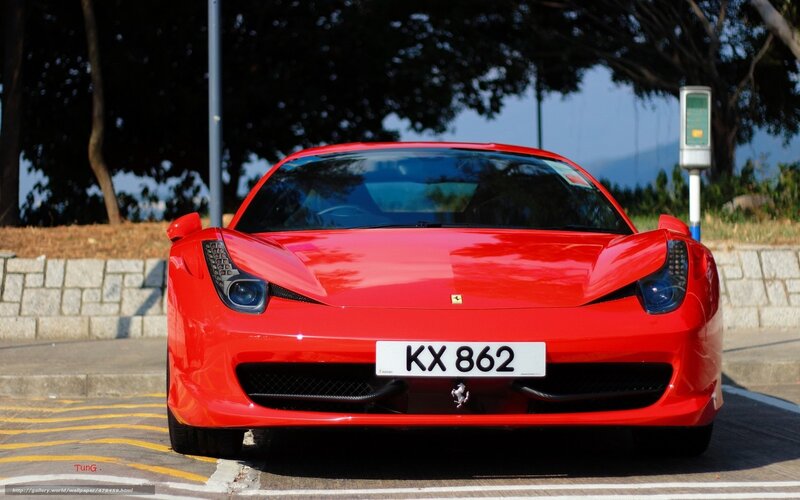 Red Ferrari sports car