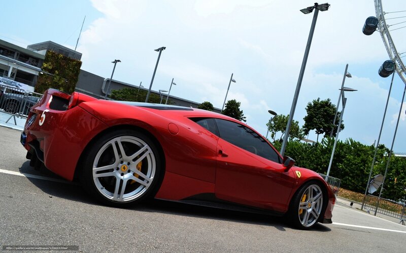 Red Ferrari sports car