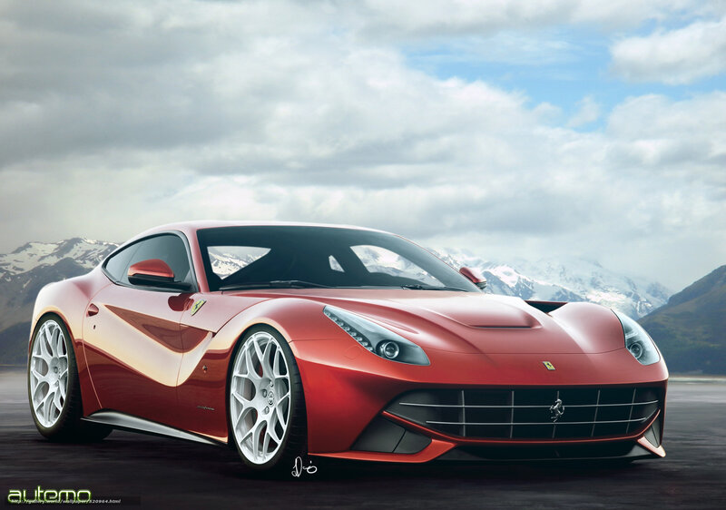 Red Ferrari sports car