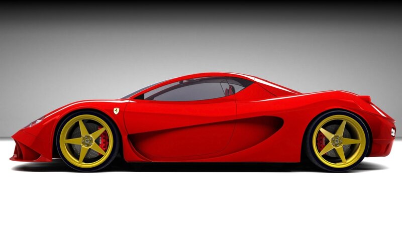 Red Ferrari sports car