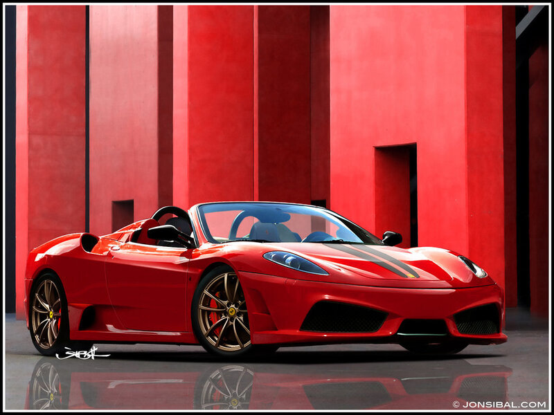 Red Ferrari sports car