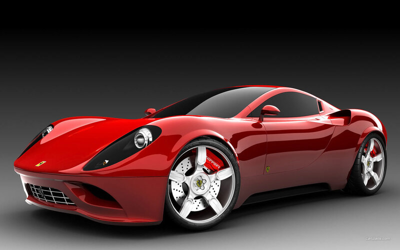 Red Ferrari sports car
