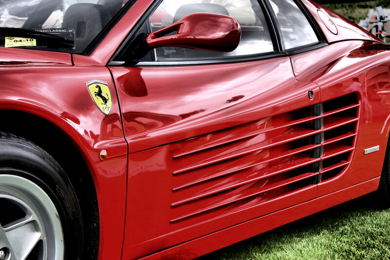 Red Ferrari sports car