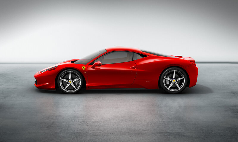 Red Ferrari sports car