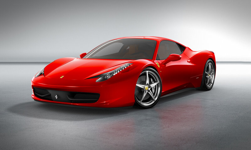 Red Ferrari sports car