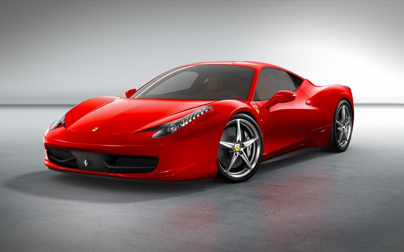 Red Ferrari sports car
