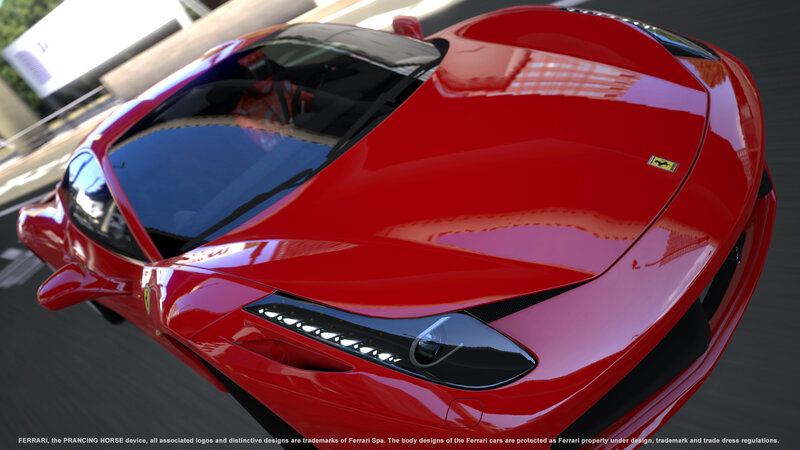 Red Ferrari sports car