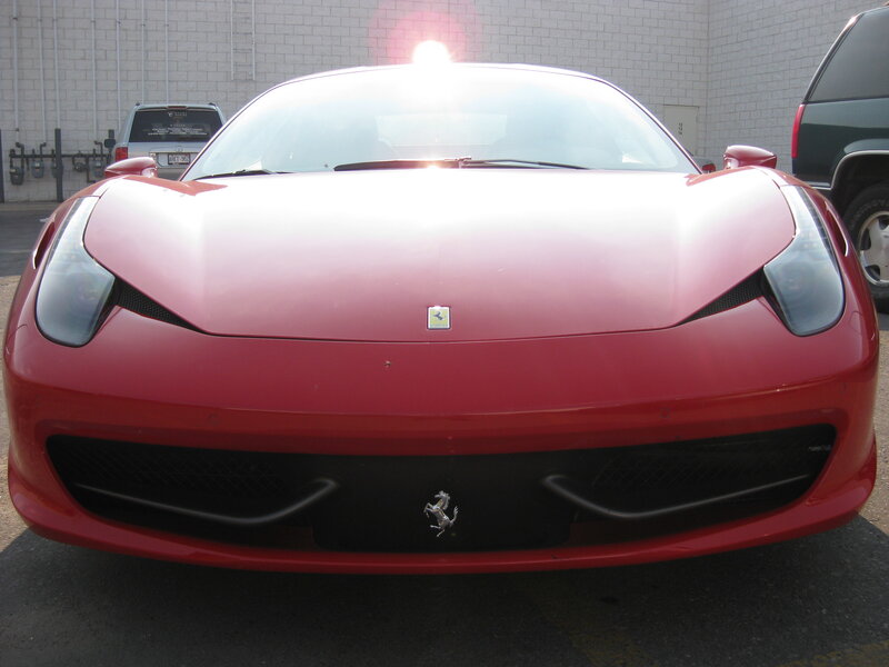 Red Ferrari sports car