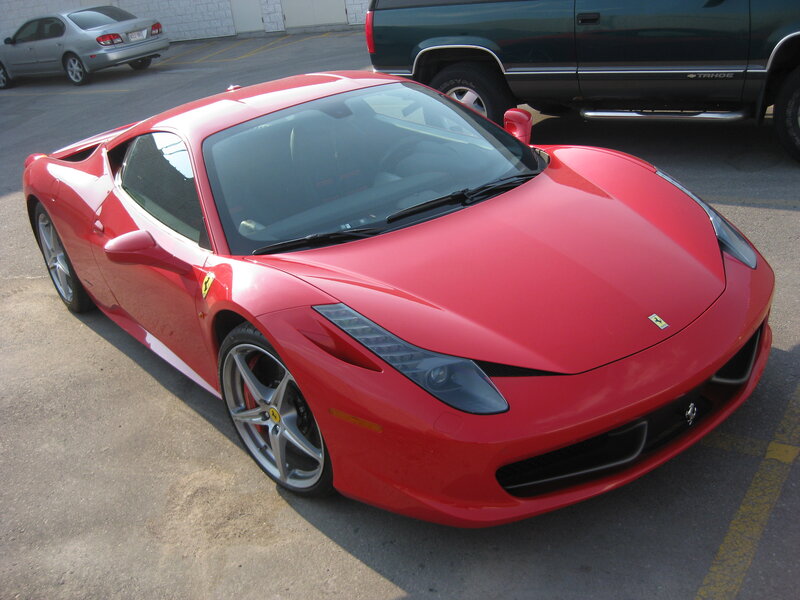 Red Ferrari sports car