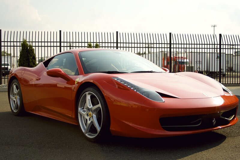 Red Ferrari sports car