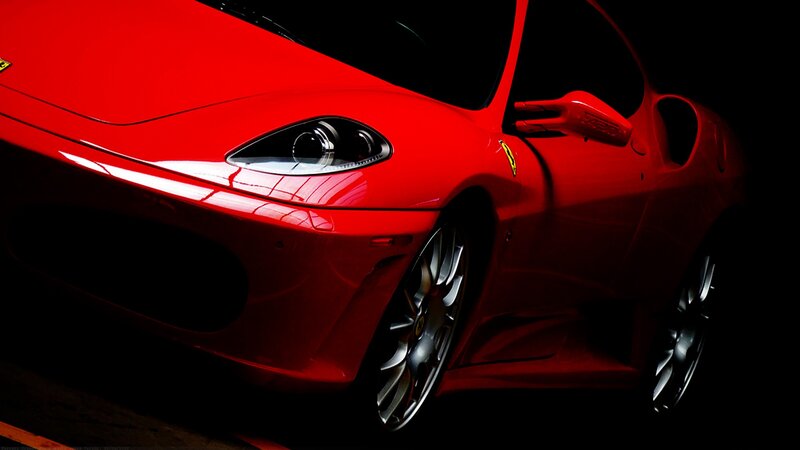 Red Ferrari sports car