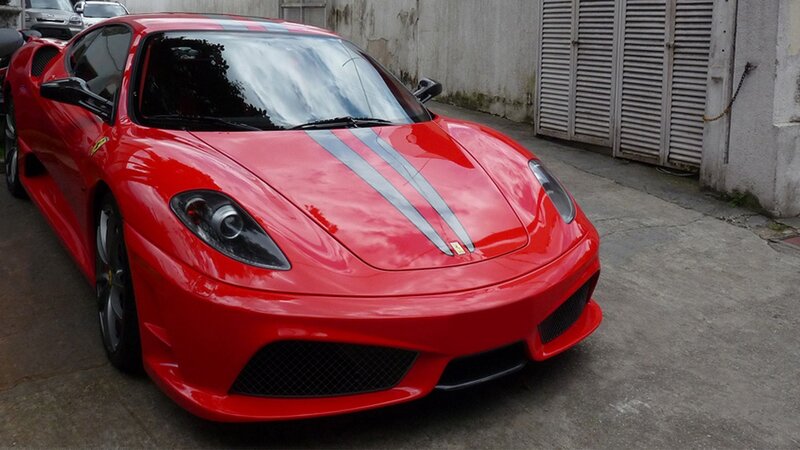 Red Ferrari sports car