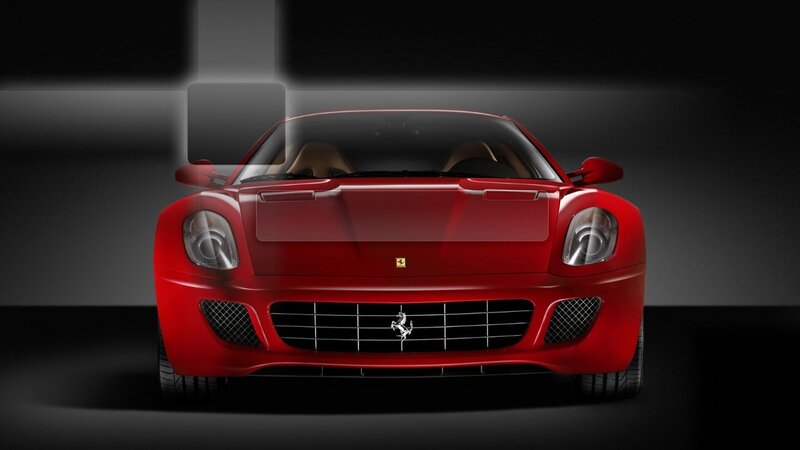 Red Ferrari sports car