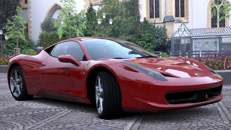 Red Ferrari sports car