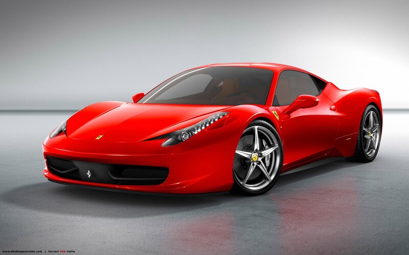 Red Ferrari sports car