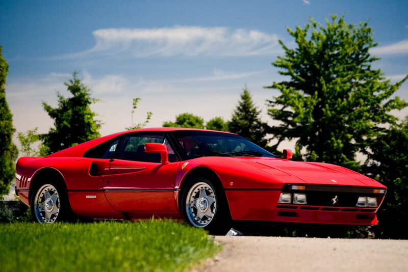 Red Ferrari sports car