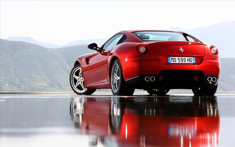 Red Ferrari sports car