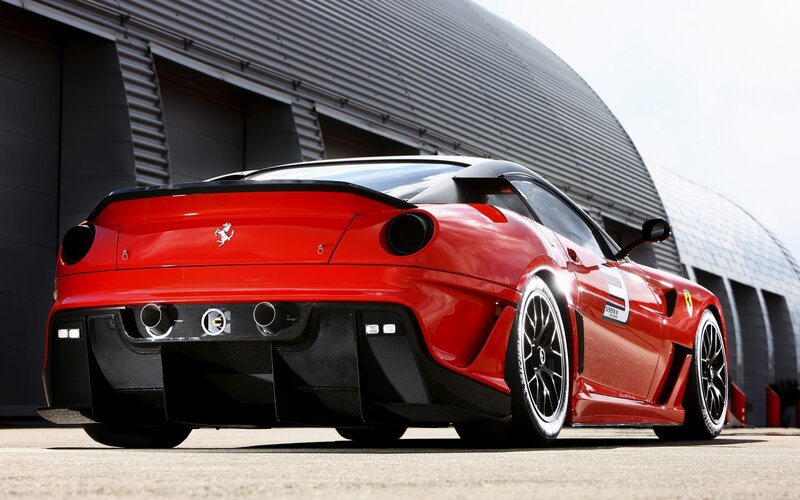 Red Ferrari sports car