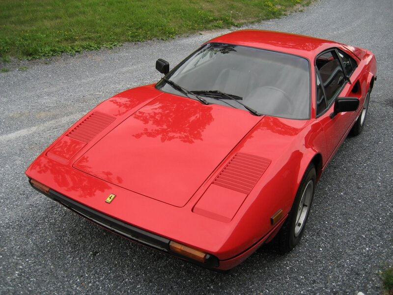 Red Ferrari sports car