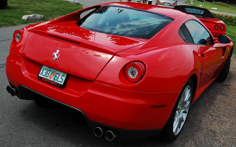 Red Ferrari sports car