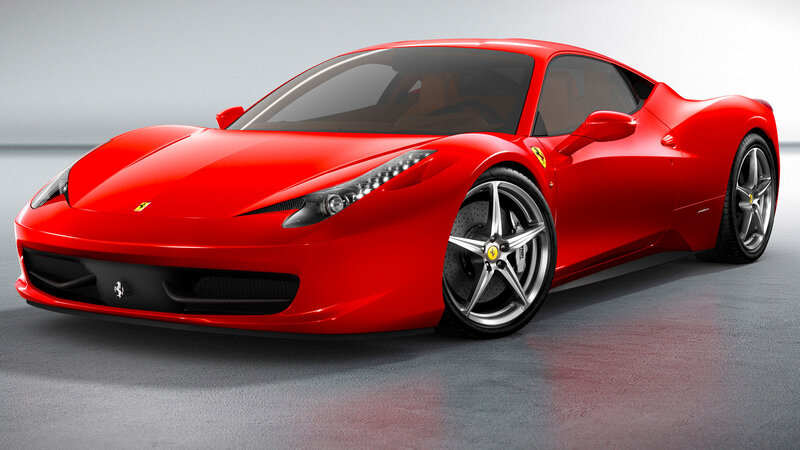 Red Ferrari sports car