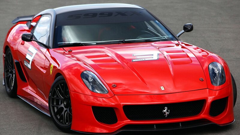 red ferrari sports car