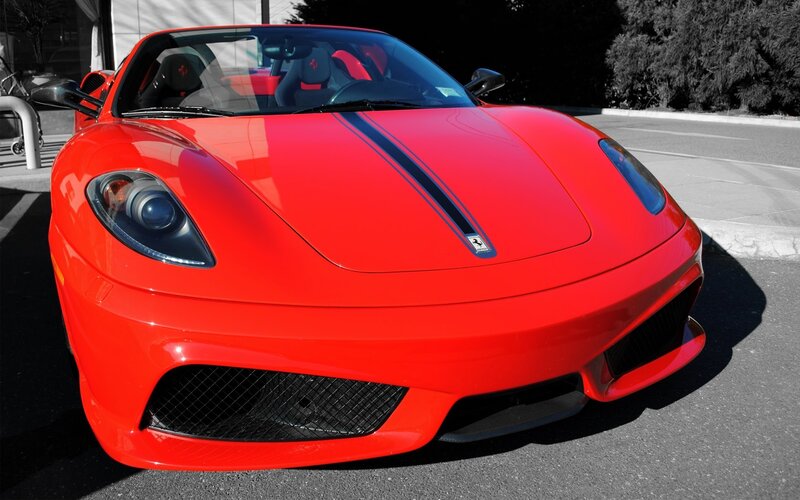 red ferrari sports car