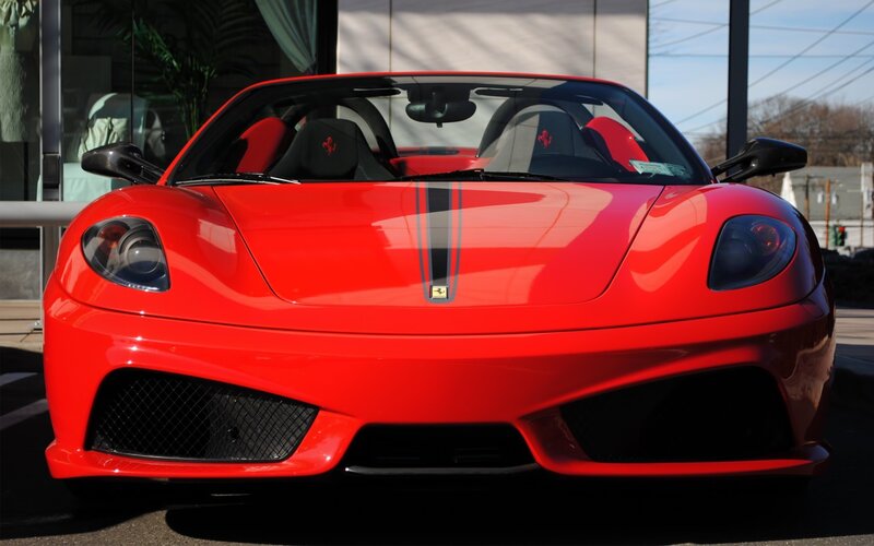 Red Ferrari sports car