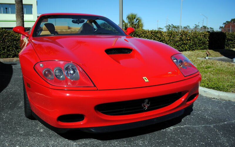 red ferrari sports car