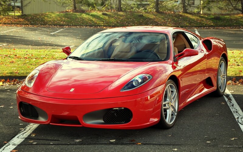 Red Ferrari sports car