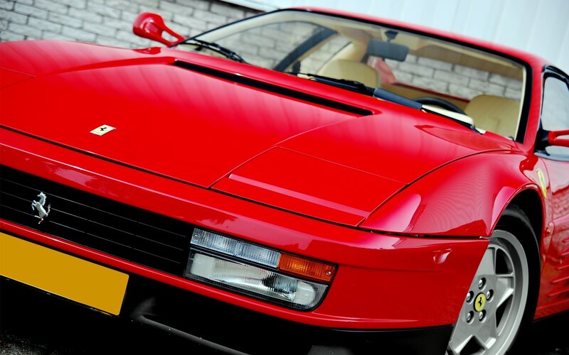 Red Ferrari sports car