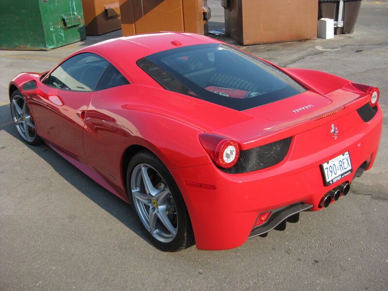Red Ferrari sports car