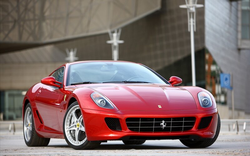 Red Ferrari sports car