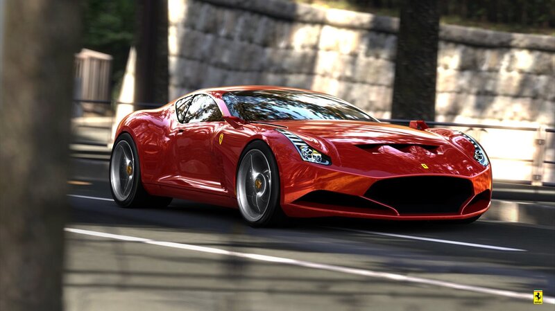 red ferrari sports car