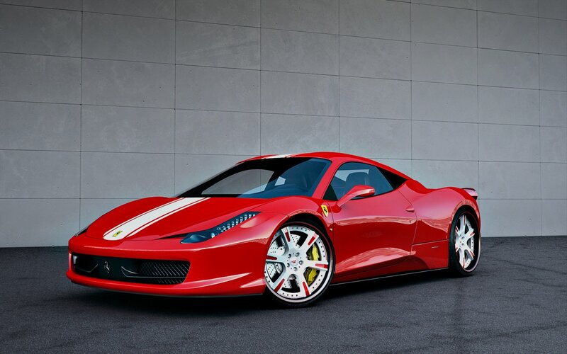 Red Ferrari sports car