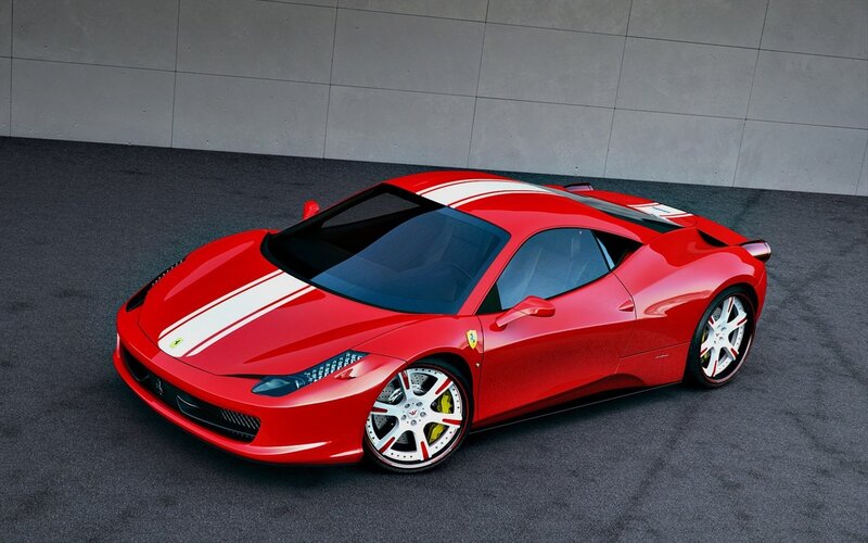 Red Ferrari sports car