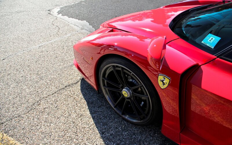 Red Ferrari sports car