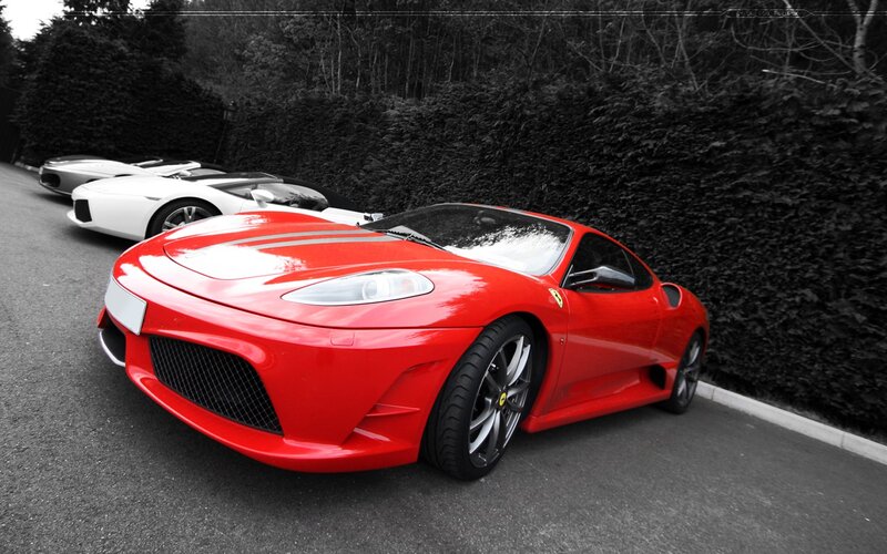 Red Ferrari sports car