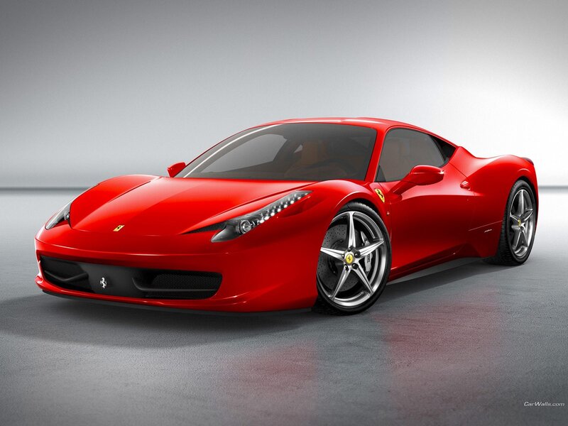 Red Ferrari sports car