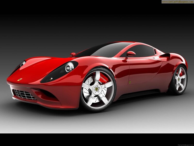 Red Ferrari sports car