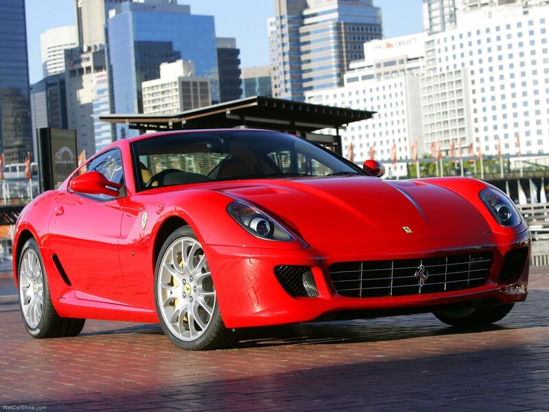 Red Ferrari sports car