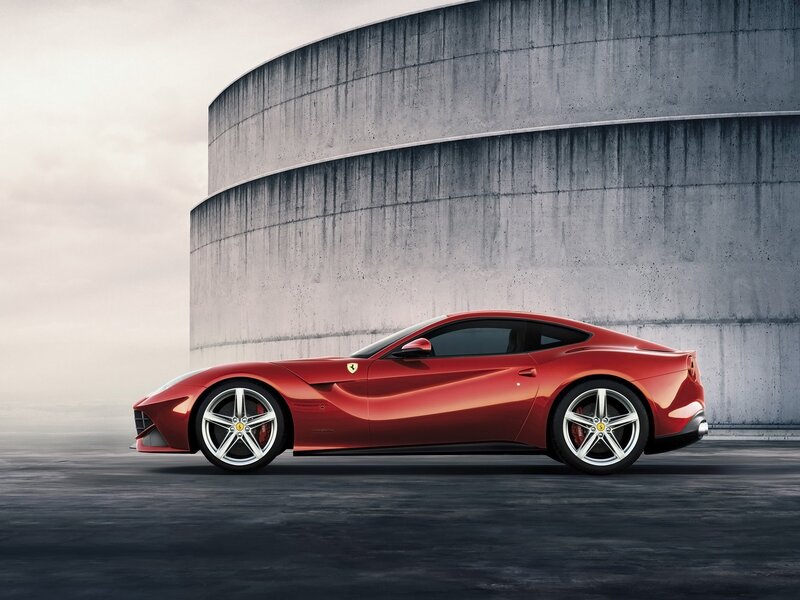 Red Ferrari sports car