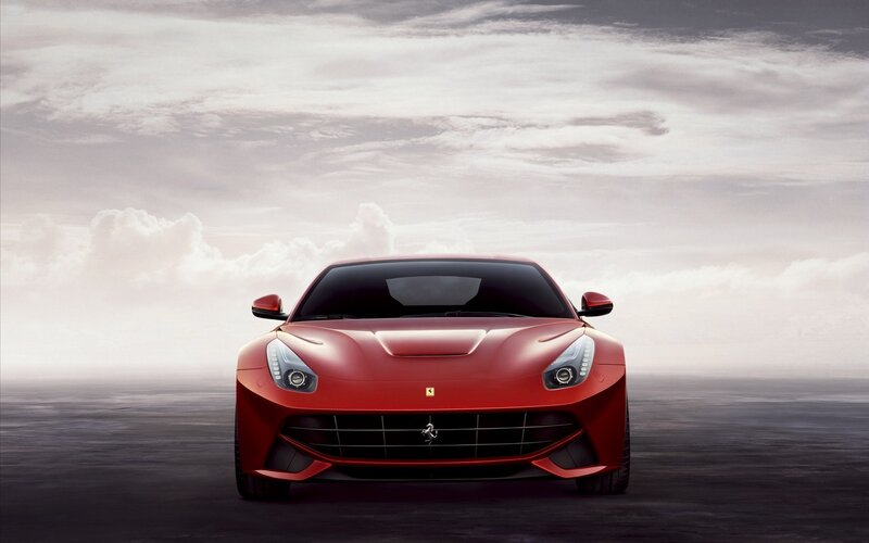 Red Ferrari sports car