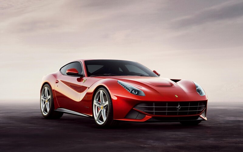 Red Ferrari sports car