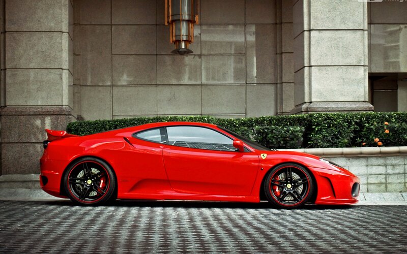 Red Ferrari sports car