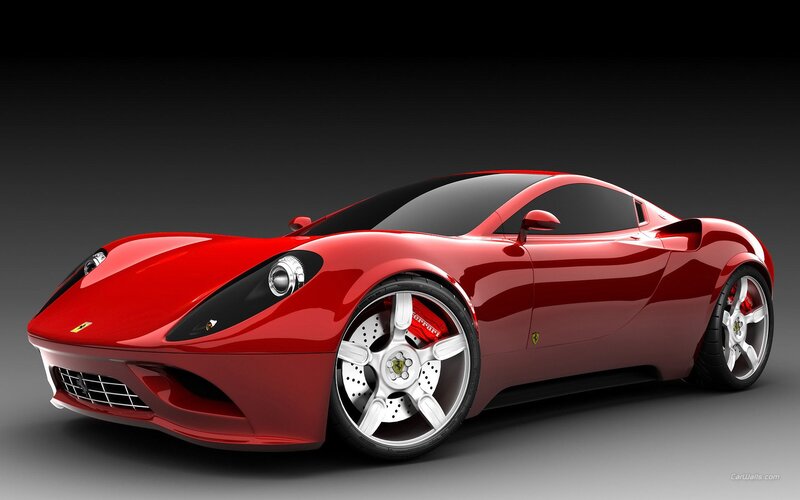 Red Ferrari sports car