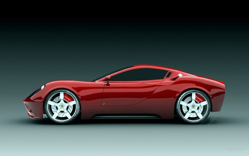 red ferrari sports car