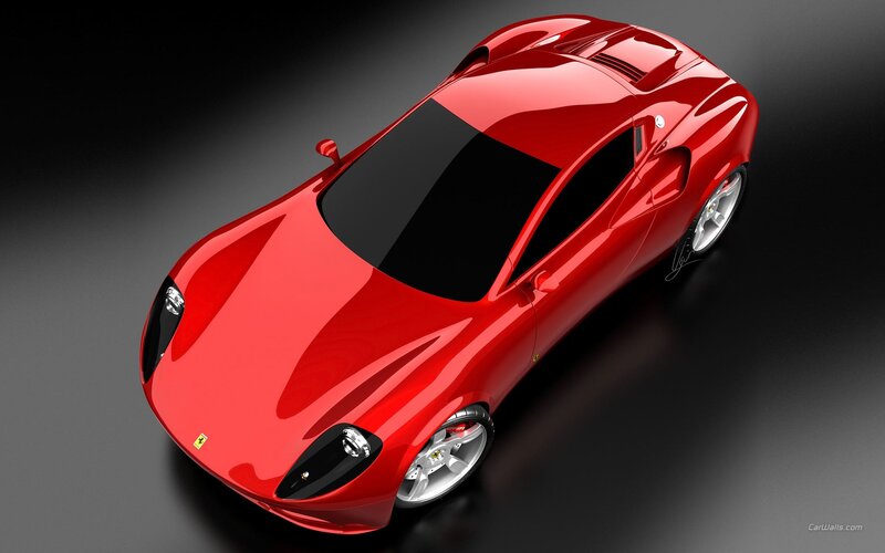 Red Ferrari sports car